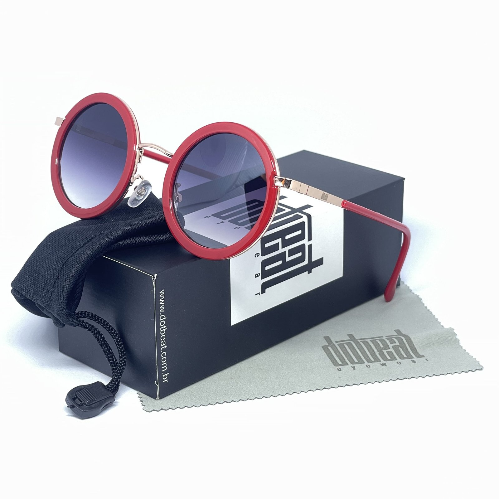 Óculos de Sol Dot Beat Bali Feminino Vermelho - Image 5