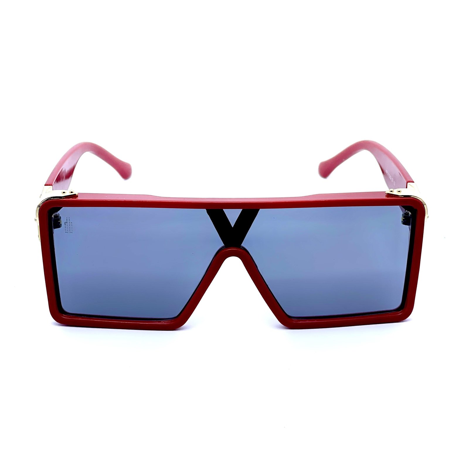 Óculos de Sol Dot Beat Doha Unissex Quadrado Máscara Vermelho - Image 2