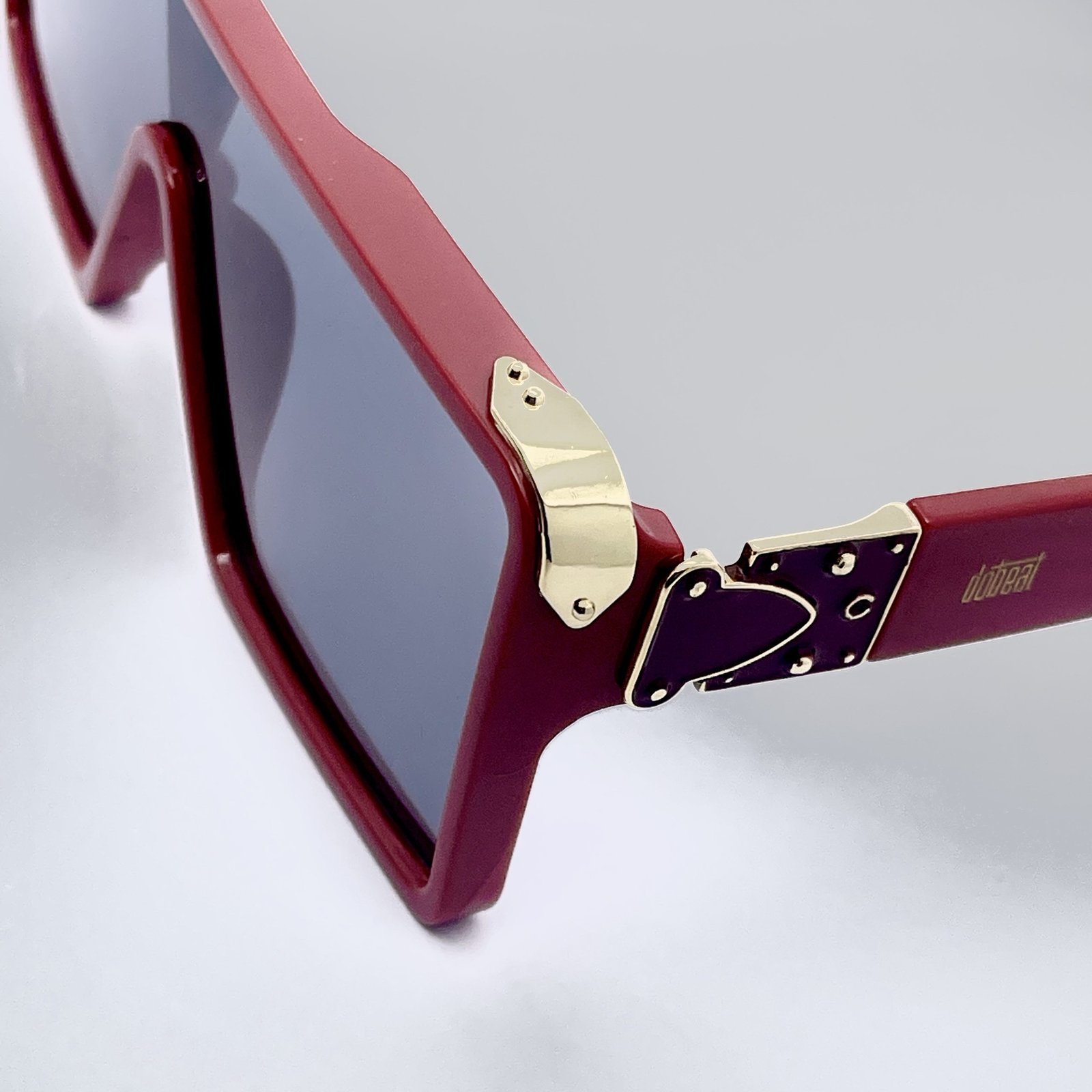 Óculos de Sol Dot Beat Doha Unissex Quadrado Máscara Vermelho - Image 4