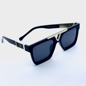 Óculos de Sol Dot Beat Mascate Unissex Quadrado Máscara Preto e Dourado