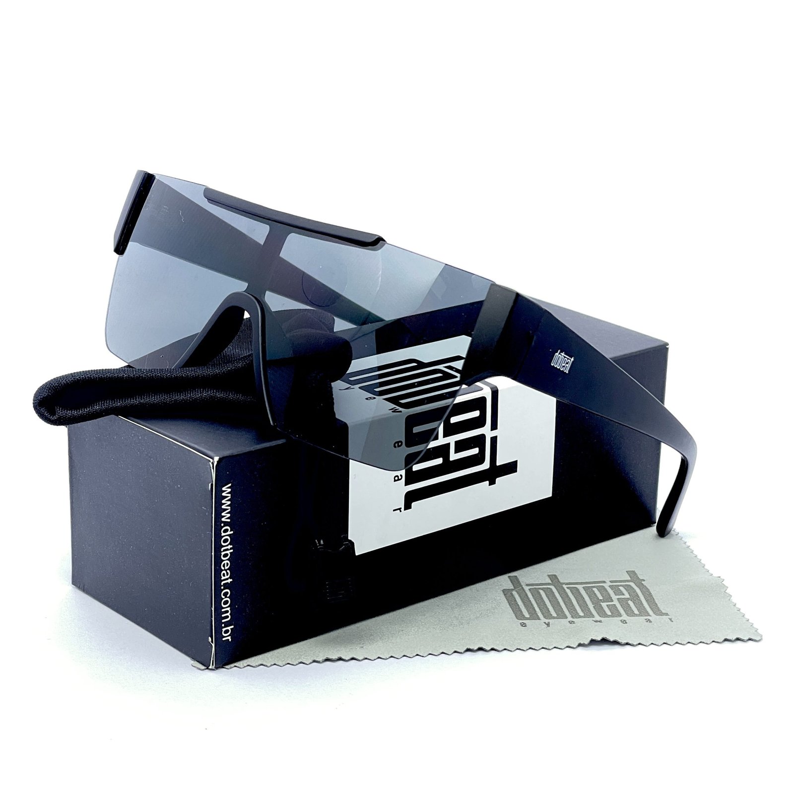 Óculos de Sol Dot Beat Detroit Unissex Máscara Preto - Image 4