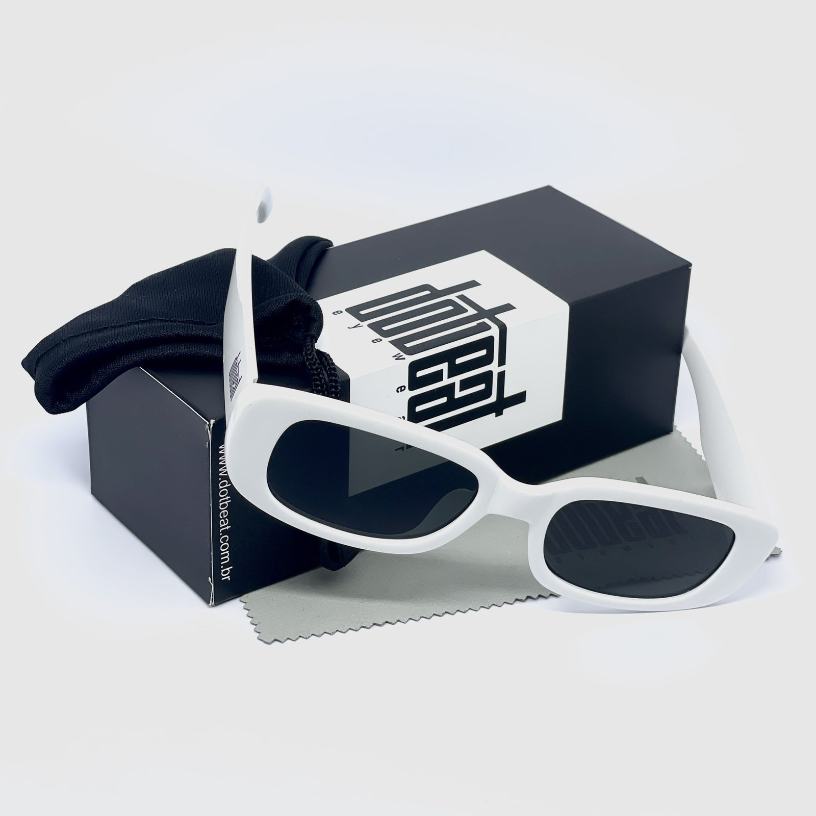 Óculos de Sol Dot Beat Tulum Unissex Branco - Image 4