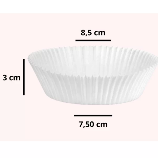 Forminha Papel Branca Cupcake Empada Nº00 Forma Forneável - Imagem 6