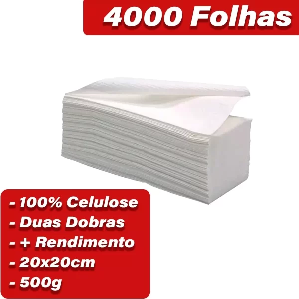 Papel Toalha 500g Interfolha Branco 100% Virgem Supremo - Imagem 5