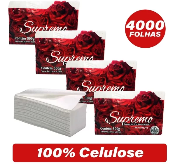 Papel Toalha 500g Interfolha Branco 100% Virgem Supremo - Imagem 6
