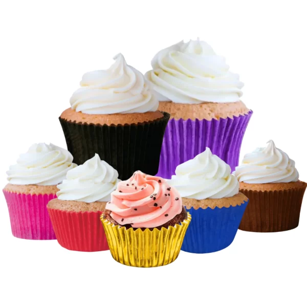 90u Forminha de Papel Forneável Cupcake Muffins Mini Bolo Branco Nº08