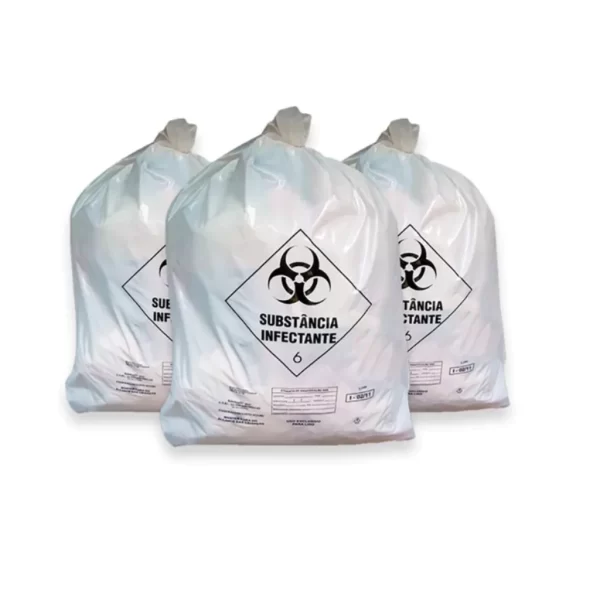 100 Sacos de Lixo Resíduo Infectante Hospitalar Vabene 15L - 50L - 30L