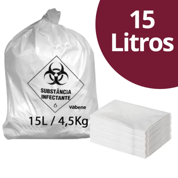 100 Sacos de Lixo Resíduo Infectante Hospitalar Vabene 15L - 50L - 30L - Imagem 7