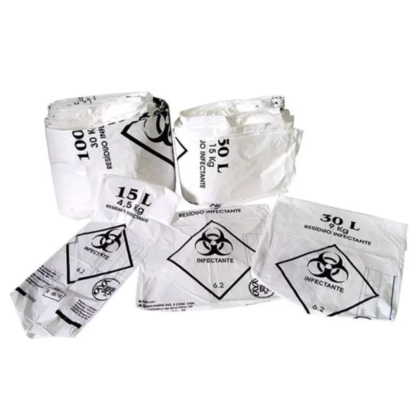 100 Sacos de Lixo Resíduo Infectante Hospitalar Vabene 15L - 50L - 30L - Imagem 4