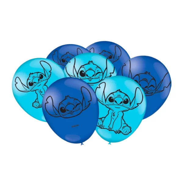25 Balões Para Festa Disney Stitch E Angel N°9 Festcolor - Imagem 3