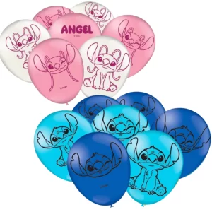 25 Balões Para Festa Disney Stitch E Angel N°9 Festcolor