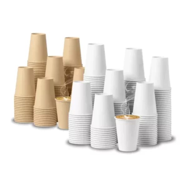 Kit 100 Copos De Papel Descartável até 240ml E Tampa Térmica Escolha as cores - Imagem 2