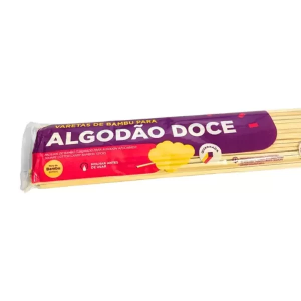 Vareta Palito Algodão Doce Quadrada 40 Cm Resistente até 400Und  " - Imagem 4