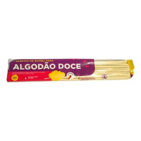 Vareta Palito Algodão Doce Quadrada 40 Cm Resistente até 400Und  " - Imagem 6