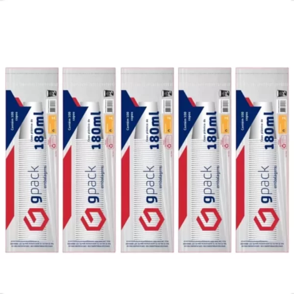 Copo Descartável 180ml Transparente Caixa Com 2.500 Unidades - Imagem 3