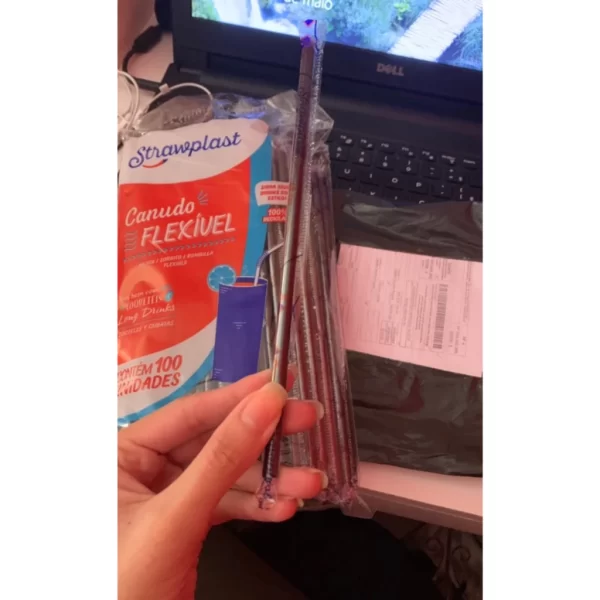 Canudo Drink Caipirinha Flexivel strawplast - 100 Unidades - Imagem 2