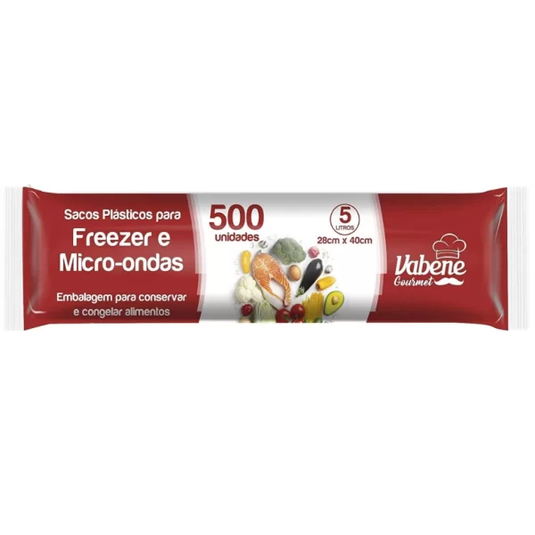 500 Saco Plástico para Freezer e Micro-ondas 2 L , 3 L, 5 L e 7 L - Vabene - Imagem 7