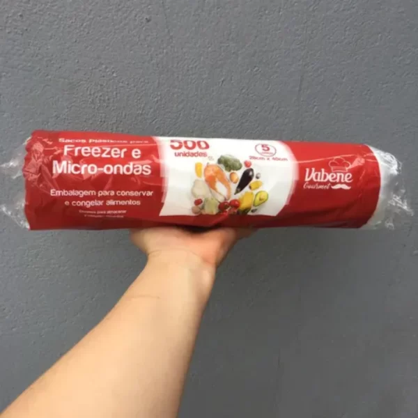 500 Saco Plástico para Freezer e Micro-ondas 2 L , 3 L, 5 L e 7 L - Vabene - Imagem 5