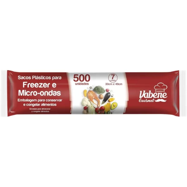 500 Saco Plástico para Freezer e Micro-ondas 2 L , 3 L, 5 L e 7 L - Vabene - Imagem 6