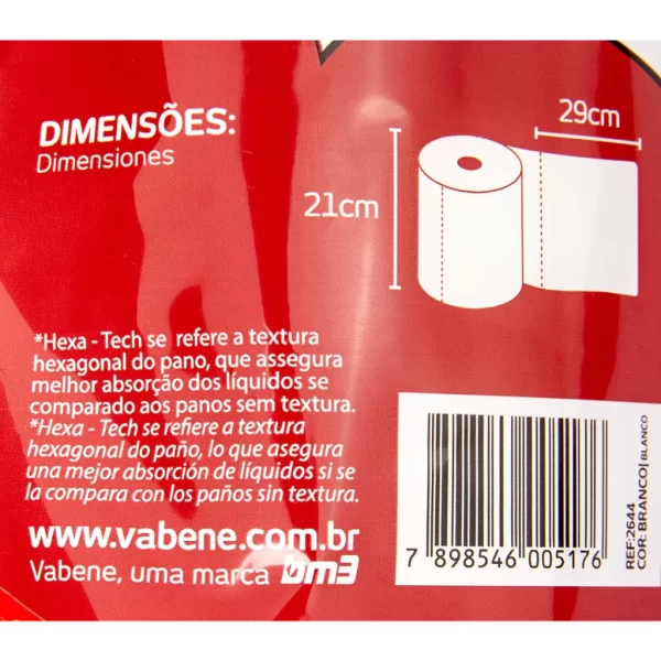 Kit 3 Super Pano Vabene 45 Panos Branco - Reutilizavel - Imagem 6
