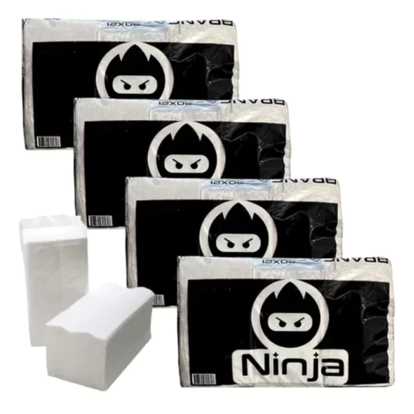 Papel Toalha Interfolha Luxo Branco Puro Ninja Duas Dobras C/ 2400 Fls