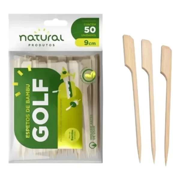 Espeto Bambu Golf Petiscos Sanduiche Lanche 9,15,18,25cm 100 Unidades