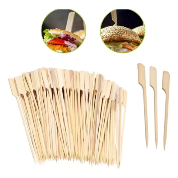 Espeto Bambu Golf Petiscos Sanduiche Lanche 9,15,18,25cm 100 Unidades - Imagem 5