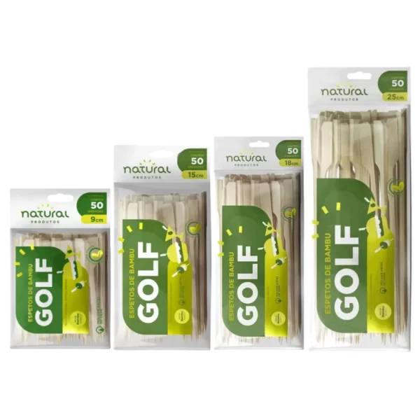 Espeto Bambu Golf Petiscos Sanduiche Lanche 9,15,18,25cm 100 Unidades - Imagem 10