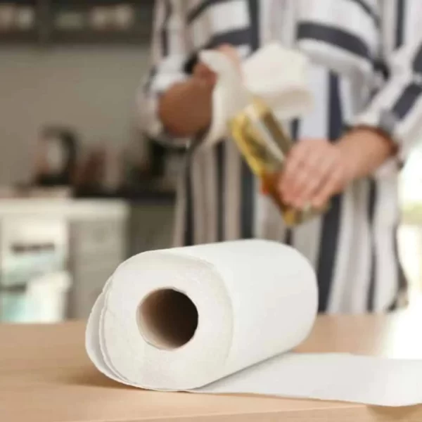 Toalhas de papel, composto por 3 rolos de 200 folhas cada (total de 600 folhas). - Imagem 4