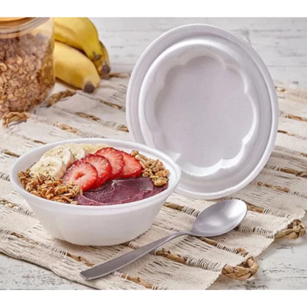 100un Pote Térmico Cumbuca Isopor 500-300ml Caldos Açai C/ Tampa - Imagem 2