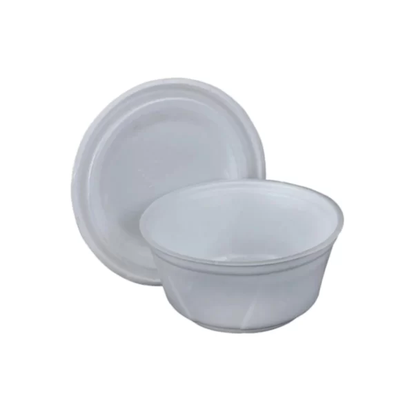 100un Pote Térmico Cumbuca Isopor 500-300ml Caldos Açai C/ Tampa
