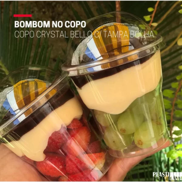 Copo Tampa Bolha Sem Furo 300/200/150ml Plastilania C/20 Und - Imagem 2