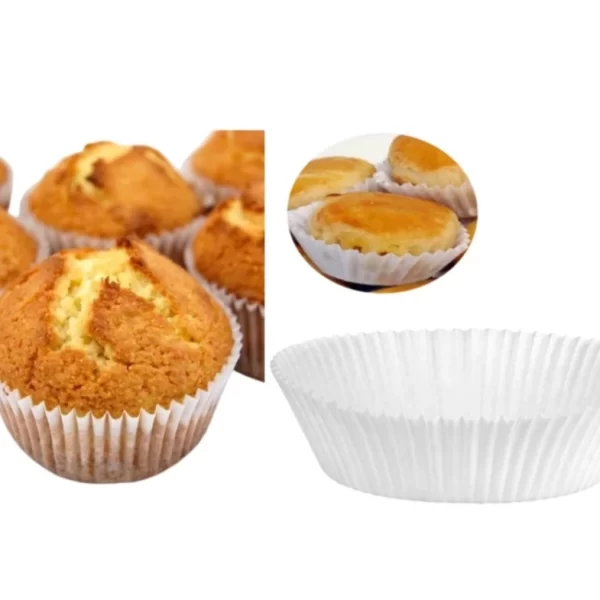 Forminha Papel Branca Cupcake Empada Nº00 Forma Forneável - Imagem 7