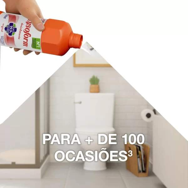 Lysoform Original, Desinfetante Líquido, Limpeza Pesada e Eficiente, 1l - Imagem 6