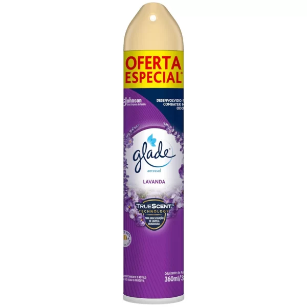Odorizador de Ambiente Glade Aerossol Lavanda 360ml Grátis 20% de Desconto