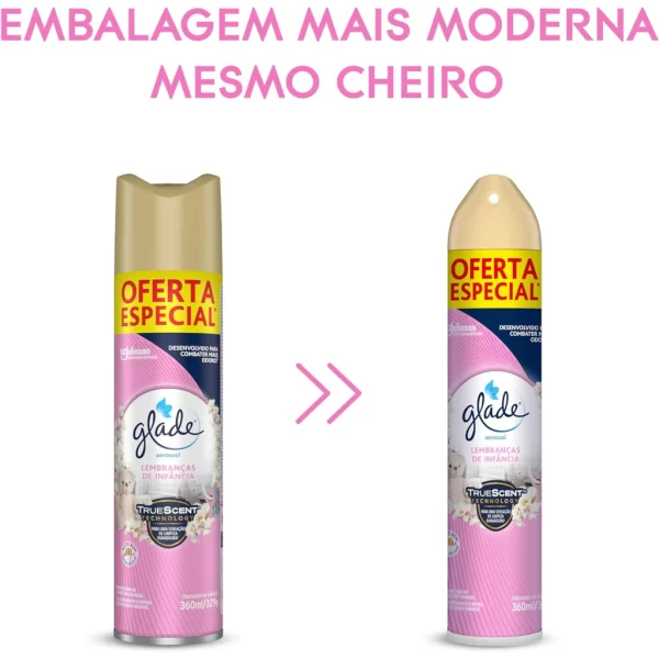 Odorizador de Ambiente Glade Aerossol Lembranças de Infância 360ml Grátis 20% de Desconto - Imagem 2
