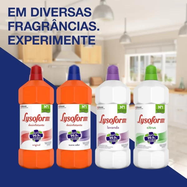 Lysoform Original, Desinfetante Líquido, Limpeza Pesada e Eficiente, 1l - Imagem 4