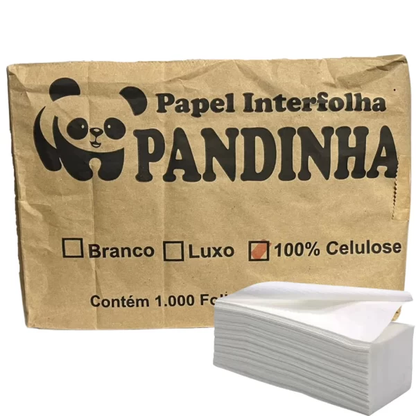 Papel Toalha Interfolha Branco 4000Folhas 100% Cel. Pandinha Fardo