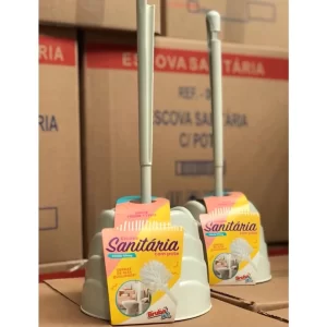 Kit de 5-1 Escovas Sanitárias com Suporte para Limpeza Diária - Alcança os Cantos do Vaso Sanitário