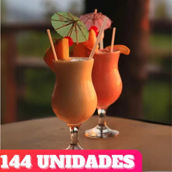 Und Palitos Guarda Sol Guarda Chuva Para Drinks Bebidas 10cm - Imagem 4