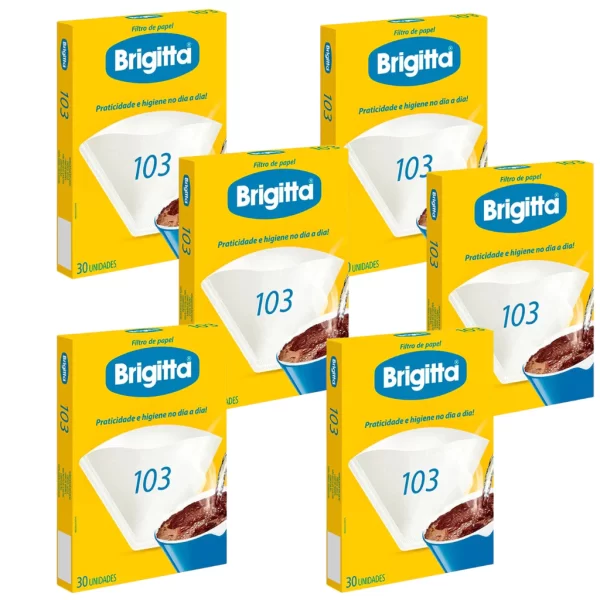 Filtro De Papel Café Brigitta Original 103 Kit 6 Unidades