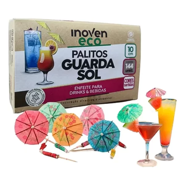 Und Palitos Guarda Sol Guarda Chuva Para Drinks Bebidas 10cm - Imagem 9