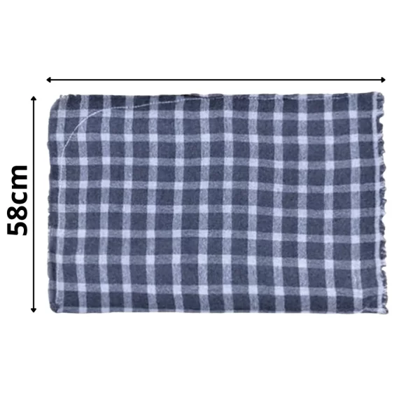 Kit 2 Panos de Chão Xadrêz Azul Grande 58x78cm Para Limpezas - Imagem 5