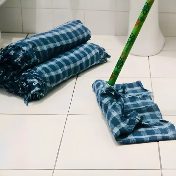 Kit 2 Panos de Chão Xadrêz Azul Grande 58x78cm Para Limpezas - Imagem 2