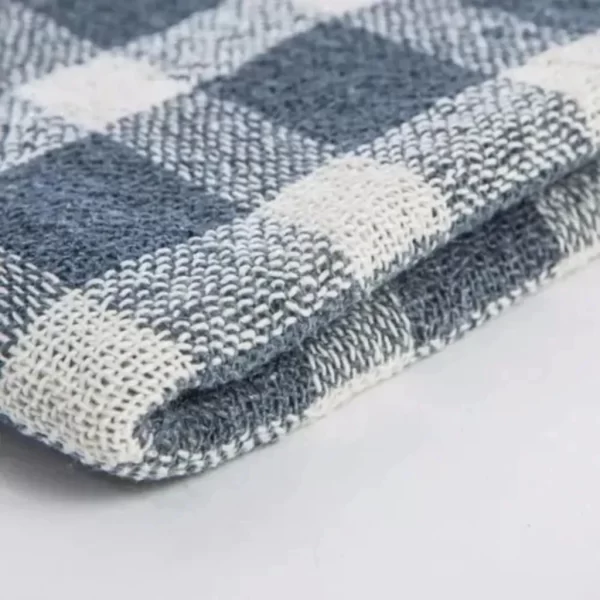 Kit 2 Panos de Chão Xadrêz Azul Grande 58x78cm Para Limpezas - Imagem 4