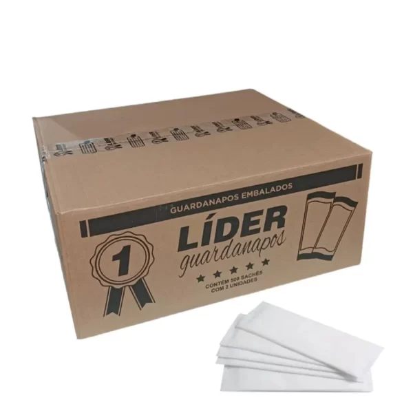 Guardanapo de Papel 20x20 Embalado - 500 Sachês com 2un - Líder - Imagem 6