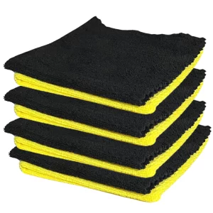 Limpeza Inteligente pano de microfibra 40x40cm cor Preto e Amarelo
