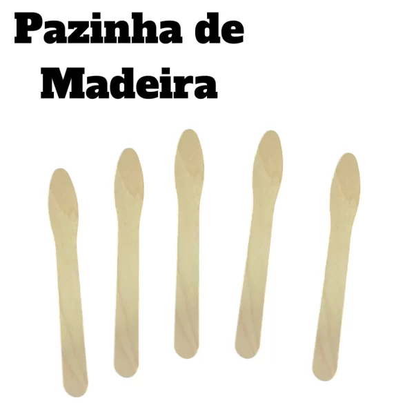 200un Pazinha de Madeira Gigante Theoto Embalado Sachê