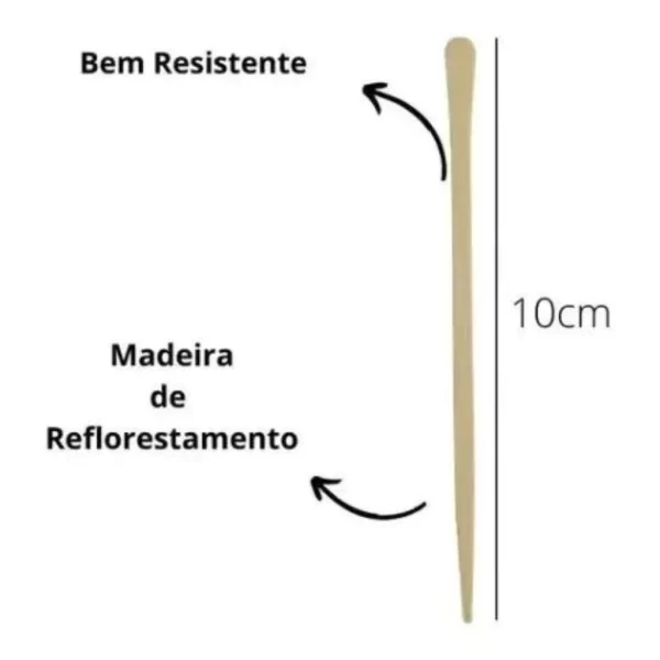 200-400un Palito Para Sanduiche Coquetel Petiscos De Madeira - Imagem 4