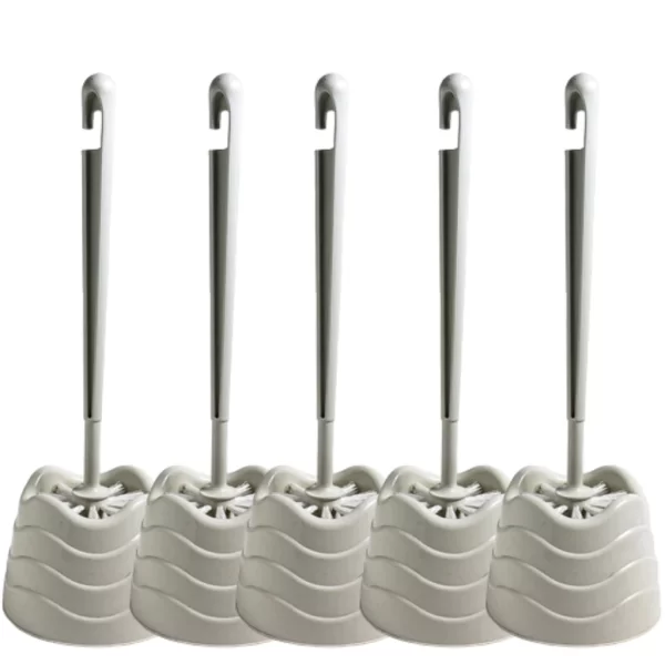 Kit de 5-1 Escovas Sanitárias com Suporte para Limpeza Diária - Alcança os Cantos do Vaso Sanitário - Imagem 7